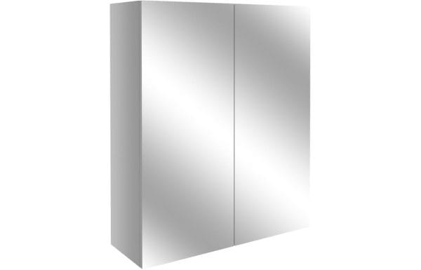 Albert 600mm Mirrored Unit - Light Grey Gloss