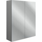 beam 600mm 2 door mirrored wall unit grey ash