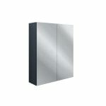 beam 600mm 2 door mirrored wall unit indigo ash