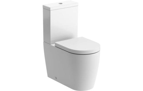 Cliff Rimless Close Coupled Fully Shrouded WC & Soft Close Seat