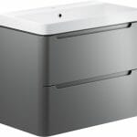 lavant 800mm 2 drawer wall hung basin unit matt dust grey