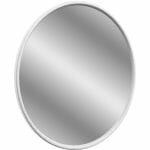 lumber 550x550mm round mirror satin white ash