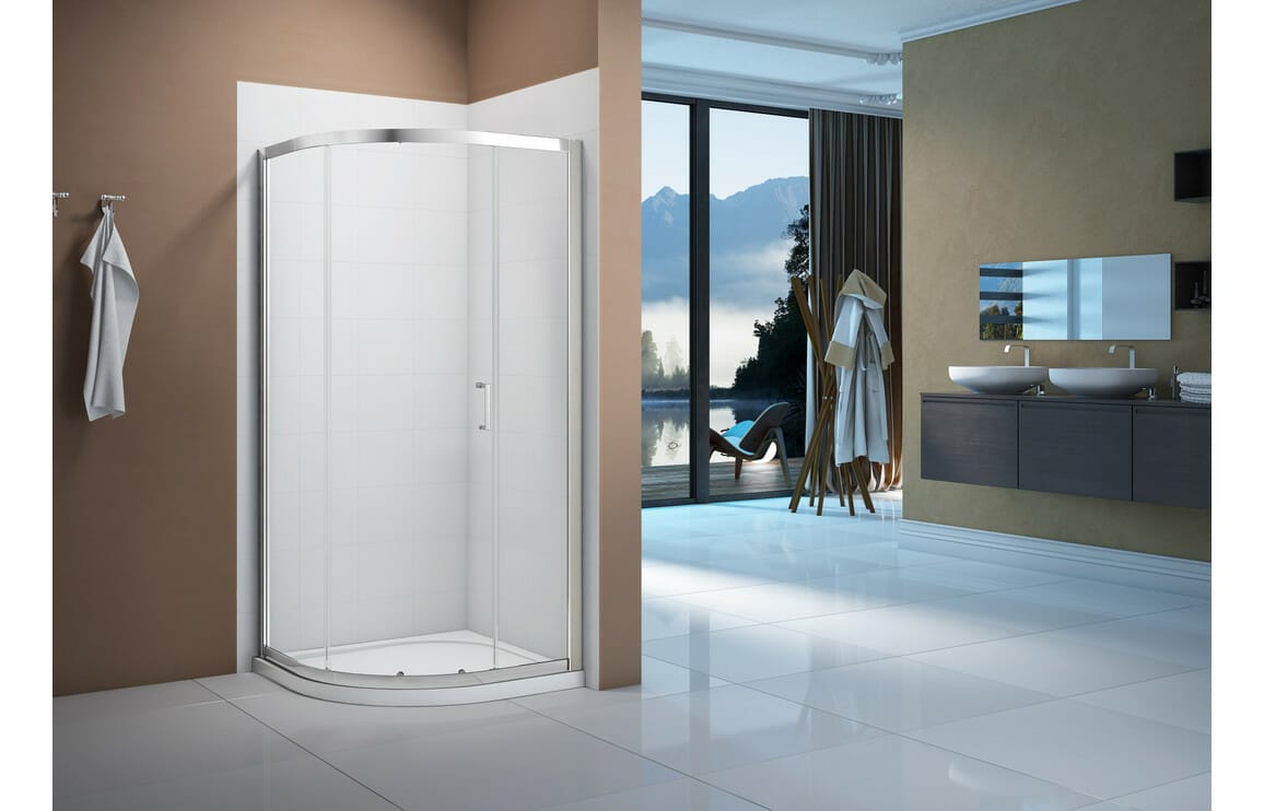 Merlyn Vivid Boost 1000x800mm 1 Door Offset Quadrant Shower Enclosure