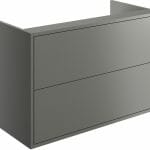 peffery 900mm 2 drawer wall hung basin unit no top matt grey