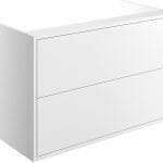 peffery 900mm 2 drawer wall hung basin unit no top matt white