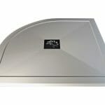 reflection 25mm ultra slim 1000mm x 800mm offset quadrant shower tray waste right hand