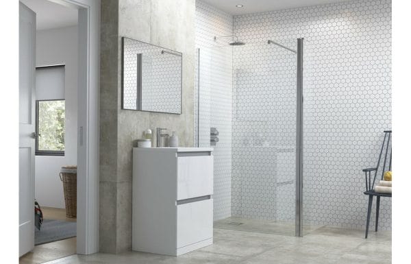 Reflection Felix Wetroom Panel Support Bar & 300mm Rotatable Panel - 1000mm