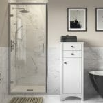 reflection icon hinged shower door 760mm