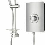 triton aspirante 85kw contemporary electric shower brushed steel