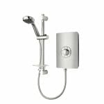 triton aspirante 95kw contemporary electric shower brushed steel
