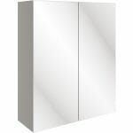valency 600mm mirrored wall unit pearl grey gloss