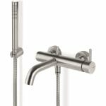 vema tiber wall mounted bath shower mixer st steel