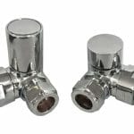 corner radiator valve pack pairs chrome