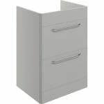 gannel 594mm 2 drawer floor unit exc basin grey gloss