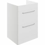 gannel 594mm 2 drawer floor unit exc basin white gloss