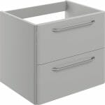 gannel 594mm 2 drawer wall unit exc basin grey gloss