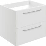 gannel 594mm 2 drawer wall unit exc basin white gloss