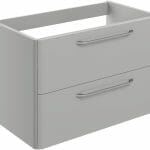 gannel 794mm 2 drawer wall unit exc basin grey gloss