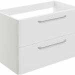 gannel 794mm 2 drawer wall unit exc basin white gloss