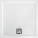 reflection 25mm anti slip ultra slim 900mm square shower tray waste