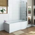 white flat 1700mm shower bath front panel