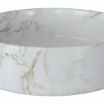 luxe 355mm ceramic washbowl waste marble effect