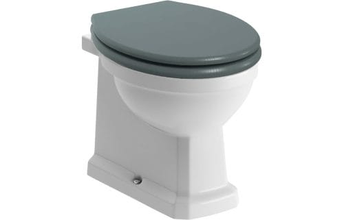 Sherford Back To Wall WC & Lumber Sea Green Wood Effect Seat