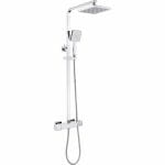 aray cool touch thermostatic mixer shower w riser overhead kit