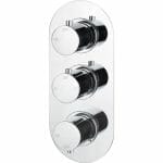 ashley thermostatic triple shower valve two outlet