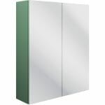 beam 600mm 2 door mirrored wall unit matt sage green