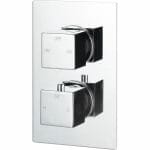 calder thermostatic twin shower valve two outlet