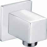 chrome wall outlet elbow square