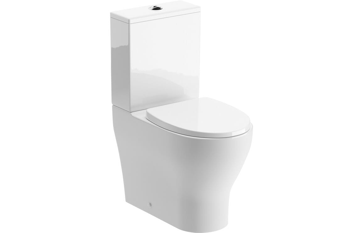 Liver Rimless Close Coupled Fully Shrouded WC & Soft Close Seat
