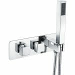 lymington thermostatic shower valve with handset two outlet