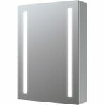 sarke 500mm 1 door front lit led mirror cabinet