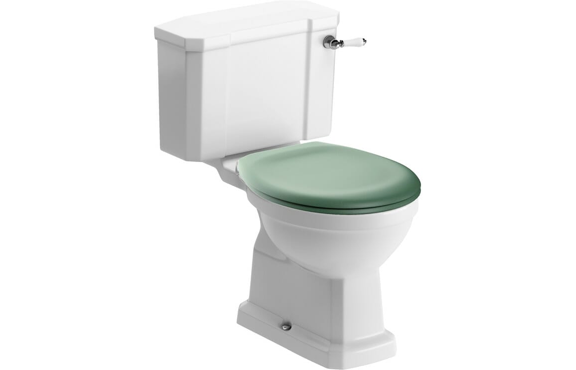 Sherford Close Coupled WC & Sage Green Soft Close Seat