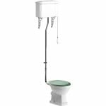 sherford high level wc sage green soft close seat