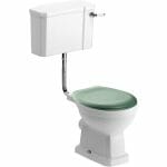 sherford low level wc sage green soft close seat