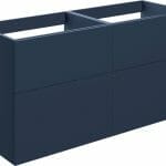 stour 1180mm 4 drawer wall unit no top matt deep blue