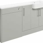 Albert 1542mm Basin, WC & 1 Door Unit Pack (RH) - Light Grey Gloss