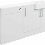 Albert 1542mm Basin, WC & 1 Door Unit Pack (RH) - White Gloss