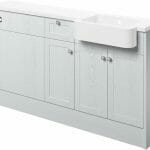 Beam 1542mm Basin, WC & 1 Drawer, 1 Door Unit Pack (RH) - Satin White Ash