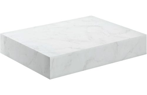 Character 600mm Wall Hung Basin Shelf - White Marble