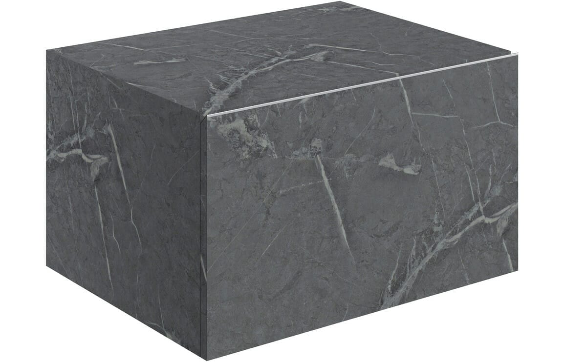 Character 600mm Wall Hung Storage Drawer - Grey Marble