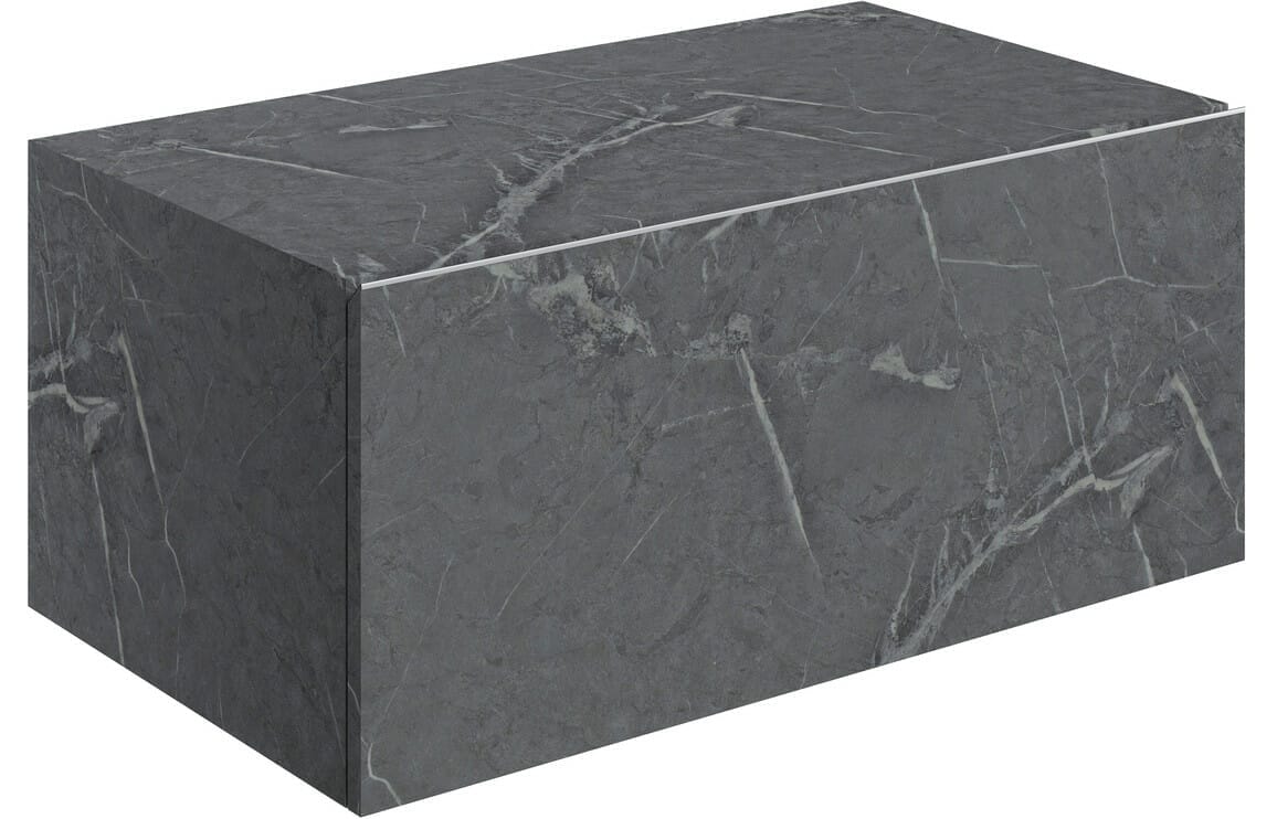 Character 800mm Wall Hung Storage Drawer - Grey Marble
