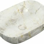 Otille 460x330mm Ceramic Washbowl - White Marble Effect