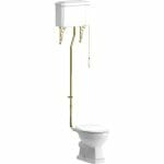 Sherford High Level WC w/Brushed Brass Finish & Standard Soft Close Seat