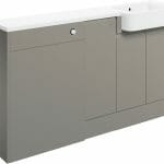 Valency 1542mm Basin, WC & 1 Door Unit Pack (RH) - Pearl Grey Gloss