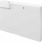Valency 1542mm Basin, WC & 3 Drawer Unit Pack (LH) - White Gloss