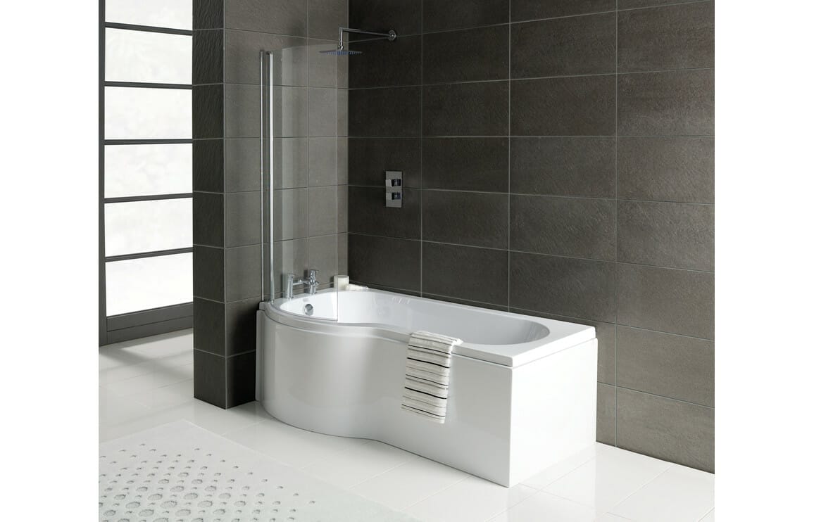 P Shape 1700x850 LH Shower Bath